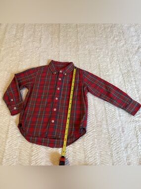 Boys Sz 4 Baby Gap Red/green Blue Plaid Button Front Western Shirt